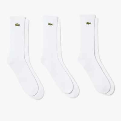 PACK 3 CALCETINES LACOSTE SPORT TENNIS BLANCO